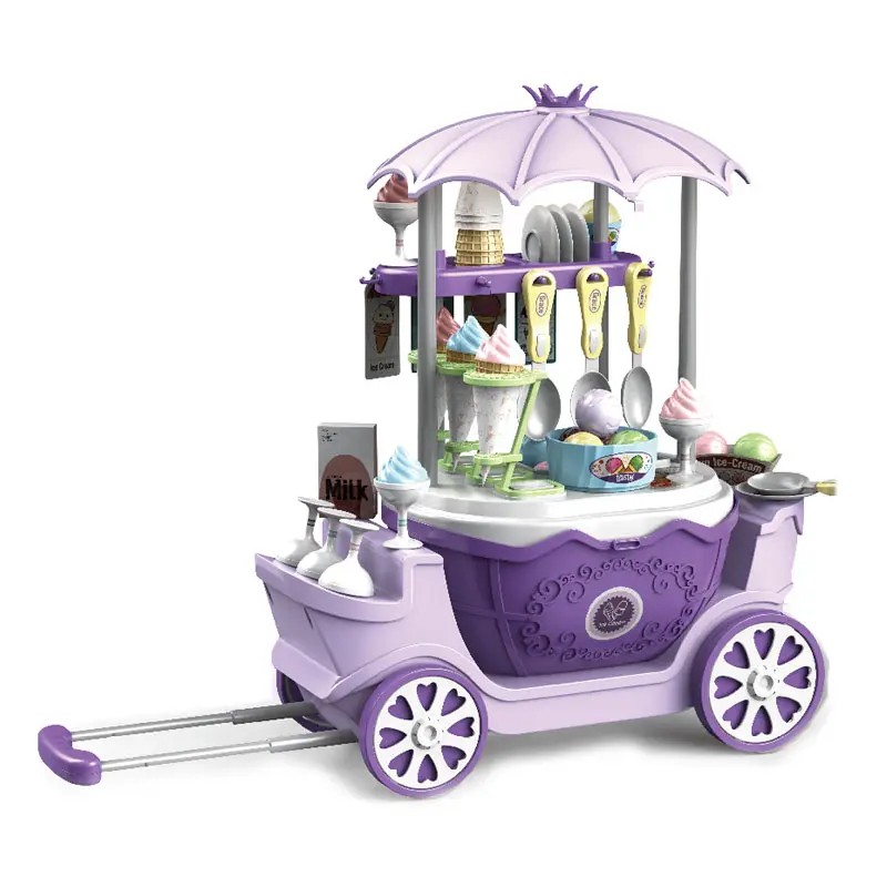69 <span class=keywords><strong>шт</strong></span>. дети мороженое корзину 4in1 Многофункциональный принцесса автомобиль игрушка набор кухонных игрушек игровой набор для девочек