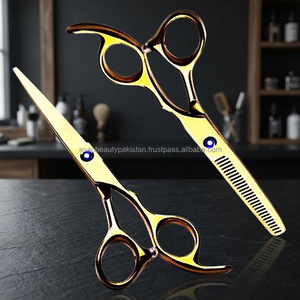 Ciseaux de coiffure professionnels en acier inoxydable à manche long droit, économiques, pour barbier et esthétique, ciseaux à effiler affûtés - Product Image 2