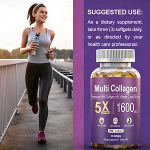 Collagène hydrolysé en gélules multi-collagène en gros OEM, <span class=keywords><strong>complexe</strong></span> de biotine, soutient la peau, les cheveux et les ongles, <span class=keywords><strong>60</strong></span> gélules, complément alimentaire - Product Image 4