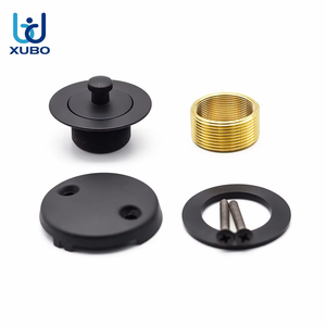 Lift and Turn Bathtub <strong>Drain</strong> G 1 1/2 Brass Stopper W/<strong>O</strong> Overflow Cover Plate Lock Nut SUS304 Screw Universal Anti Odor Easy Clean - Product Image 2