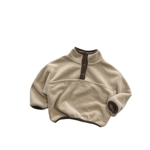 <span class=keywords><strong>Pull</strong></span> en <span class=keywords><strong>polaire</strong></span> à col roulé pour garçons, filles, bébés et enfants, nouvelle arrivée automne-hiver, style coréen Mori, tout-aller, chaud et léger - Product Image 1
