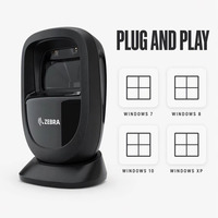 Lecteur de codes-barres 2D et QR pour écran de téléphone portable, USB, présentoir de bureau avec support réglable pour les comptoirs de vente au détail et de billetterie