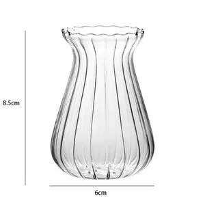 Europäisches Art-Déco-Design transparentes Glas Blumenvase Terrarium Tischvase Made in China