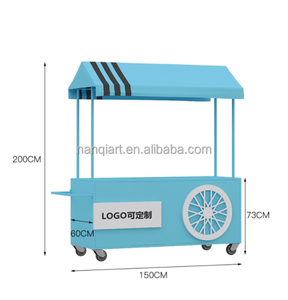Buiten Tuin Park Rekwisieten Moderne Kiosk Voedsel Karren Fabriek Groothandel Op Maat 2 M Hoge Metalen Mobiele Voedsel Karren Met Wielen - Product Image 4