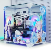 Desktop Mid Tower Gaming Computer Case with Power Supply, Support Mini-ITX & MicroATX Motherboards OME NPC