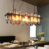 Lampe à bière LED industrielle rétro rustique en métal, style loft, bar, créative, en verre, lustre, suspension, fabriquée en Chine