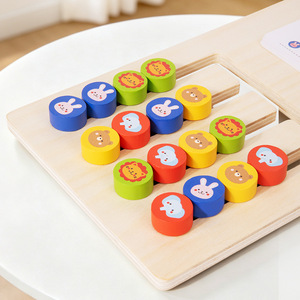 Gioco di Abbinamento Colori Bifacciale a Prezzo di Fabbrica, Giocattolo <span class=keywords><strong>Montessori</strong></span> per lo Sviluppo del Pensiero Logico per Bambini dai 3 Anni in Su, Attività da Tavolo - Product Image 4