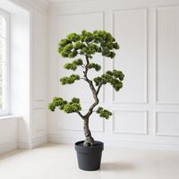 Plantes artificielles Bonsaï Pin artificiel Plantes d'intérieur d'accueil en pot Pin japonais Décoration de bureau Jardin zen