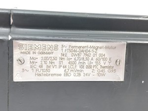 Moteur 3 phases à aimant permanent 1FT5046-0AH04-1-Z 1FT50460AH041Z pour PLC - Product Image 2
