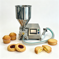 Machine de remplissage commerciale en acier inoxydable à écran tactile avec pistolet manuel pour muffins, sandwichs, biscuits, confitures et crèmes