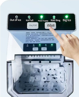 Mini machine à glaçons intelligente automatique en acier inoxydable avec réservoir d'eau de 1,3 L Portable pour les dortoirs à usage domestique