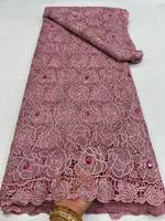 Tissu en dentelle rayée à sequins de Guangdong, de haute qualité, écologique, matériau exquis pour robes de mariée et de soirée