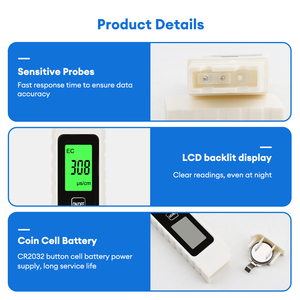 LCD-Anzeige mit Stift typ EC-Messgerät 0-9999 us/m TDS-Messgerät 0-9999PPM 3 IN 1 Werkzeug zur Prüfung der Wasser qualität - Product Image 2