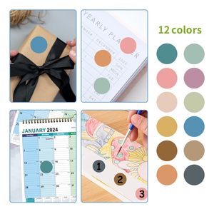 Etiqueta Adhesiva Personalizada de Vinilo en Rollo, Etiqueta Redonda de Codificación por Colores, Etiqueta para Libros, Marcado, Identificación, Inventario, Hoja de Etiquetas - Product Image 3