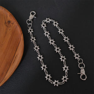 Rantai sepeda, Jeans sepeda paduan bintang berujung lima gaya Punk baru 2026 mode jalanan Hip-Hop rantai pinggang disko - Product Image 2