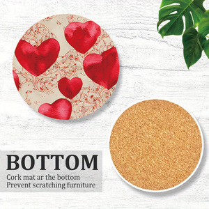 Posavasos Redondos <span class=keywords><strong>de</strong></span> Madera Aislantes con Diseño <span class=keywords><strong>de</strong></span> Corazón Rosa <span class=keywords><strong>para</strong></span> el Día <span class=keywords><strong>de</strong></span> San Valentín, Posavasos Retro <span class=keywords><strong>de</strong></span> <span class=keywords><strong>Corcho</strong></span>, Posavasos Personalizados <span class=keywords><strong>para</strong></span> <span class=keywords><strong>Mesa</strong></span> <span class=keywords><strong>de</strong></span> Café - Product Image 3