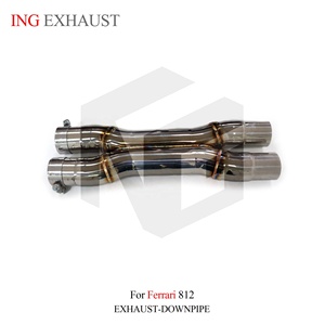 Sistema de Escape de Acero Inoxidable ING con Tubo en X para Silenciador Ferrari 812, con Alto Rendimiento y Piezas de Tubo de Escape Automotriz - Product Image 5