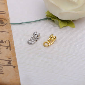 S925 Silver Hidden Thread Buckle <b>Connector</b> 5080 Bead Caps for Necklace or Bracelet Wearing DIY Repair <b>Accessories</b> 1 Pair - Product Image 5