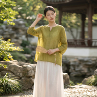 Blouses pour femmes grandes tailles en gros, hauts élégants, style bohème, brodés, pour l'été, décontractés