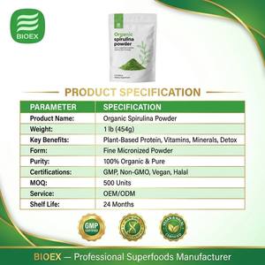 Poudre d'extrait de spiruline bio Biolex à haute biodisponibilité, soutien bien-être alcalin, vente en gros, marque privée, OEM - Product Image 3