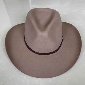 A112002 Chapeaux de cowboy western en feutre 100% laine, ajustables, unisexes, décontractés, pour fêtes, toutes saisons - Product Image 2