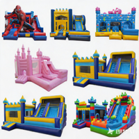 Grand toboggan gonflable commercial géant pour enfants, château gonflable de jardin avec double toboggan gonflable, fabriqué en Chine