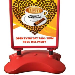 Di chuyển sàn đứng hợp kim áp phích hiển thị đứng hai mặt đầy nước sàn ngoài trời hiển thị - Product Image 3