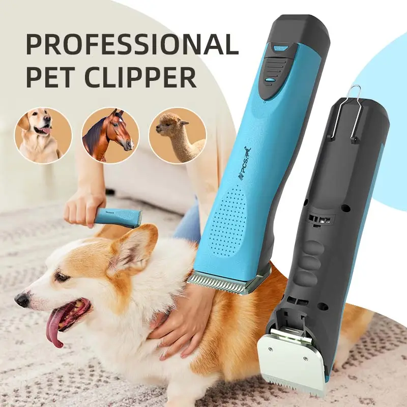 Alat pemotong rambut hewan peliharaan, 2 baterai, pemotong perawatan rambut anjing dapat diisi ulang A5 untuk hewan peliharaan