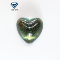 Harga grosir peach heart cut Starlight seri polos datar K9 kaca kristal DIY pakaian aksesoris longgar Rhinestones