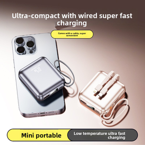 <span class=keywords><strong>Batterie</strong></span> <span class=keywords><strong>externe</strong></span> ultra-compacte avec câble intégré Ice Core 20000mAh, charge super rapide, écran LED, alimentation mobile USB portable - Product Image 3