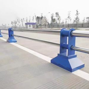 Barrera de Seguridad Vial Urbana, Barrera de Aislamiento Hombre-Vehículo, Barrera de Tráfico, Valla de Protección, Barandilla <span class=keywords><strong>Municipal</strong></span> de Acero Inoxidable Azul - Product Image 3