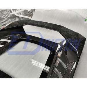Cubierta de motor trasero de fibra de carbono seca estilo Tecnica para Lamborghini Huracan LP580 LP610 EVO 2014-2025 - Product Image 5