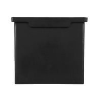 Boîte de rangement SMT antistatique ESD noire, conteneur de composants PCB conducteurs en plastique