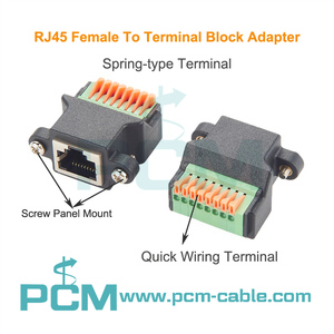 <span class=keywords><strong>RJ45</strong></span> để thiết bị đầu cuối khối Adapter Cable với push button mùa xuân Loại kết nối công cụ miễn phí Ethernet dây adapter cho công nghiệp sử dụng - Product Image 4