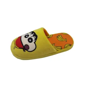 Pantufa infantil de pelúcia 3d, sapatos de personagem de animais de inverno quente para meninos