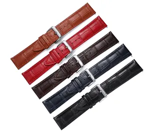 IN STOCK Wholesale Crocodile pattern Genuine Cow Leather Quick Release 14 - 24 mm Watch Straps band