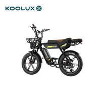 Vélo électrique tout-terrain Koolux X9 Pro 48V 250W pour adultes, double batterie 31.2Ah, moteur moyeu arrière, 7 vitesses