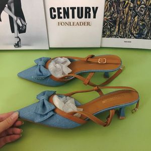 Zapatos de Tacón Fino con Lazo Estilo Coreano de Lujo 2025, Zapatos de Moda Slingback con Punta para Mujer, Zapatos de Tacón D'Orsay de PU - Product Image 6