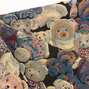 Домашнее текстильное жаккардовое полотно в стиле «Медведь», тканевое обивочное покрытие для дивана, жаккард