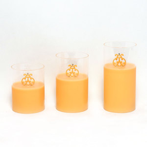 Vente en gros de Chine, bougies photophore chauffe-plat en verre de Noël dorées illuminées artificielles personnalisées à piles - Product Image 3