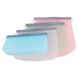 Custom Silicone <b>Bag</b>,BPA Free Leakproof Food Grade Silicone Storage <b>Bags</b>,silicone <b>Bags</b> for Girls - Product Image 2