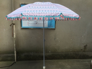 <strong>Beach</strong> &amp; Patio Vintage Umbrella pink and White Stripe Sun Garden Parasol <strong>Beach</strong> <strong>Brollie</strong> - Product Image 3