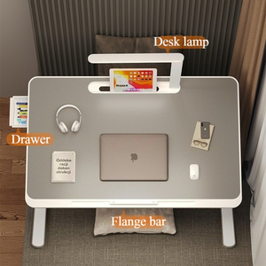 Escritorio para ordenador portátil pequeño para el hogar, escritorio plegable multifunción para cama, Mini mesa plegable para ordenador con lámpara de lectura - Product Image 6