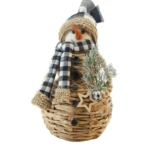 Natural Environmentally Friendly Materials Christmas Snowman Ornament Decoration Supplies