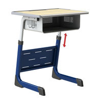 Fournisseur professionnel de mobilier scolaire, ensemble de bureau et de chaise d'étude pour étudiants réglable en hauteur pour la salle de classe