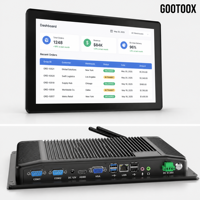 Gootoox PC Industrial Todo en Uno con Pantalla Táctil de 12, 13.3, 15.6, 15 y 21.5 Pulgadas, Sin Ventilador, Capacitivo, Intel I3 I5, 4-16GB RAM, 64-512GB SSD