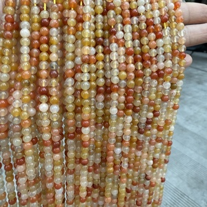 Perline Rotonde Lisce in <span class=keywords><strong>Giada</strong></span> Dorata <span class=keywords><strong>Naturale</strong></span> Colorata Hui Rui 4mm-12mm, Perline Distanziatrici Sciolte per Creazione di Gioielli - Product Image 4