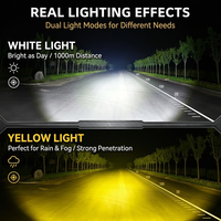 Projecteur LED 200W à 4 lentilles, halo trèfle, lumière stroboscopique ambiante, feux de jour, 12V-24V, étanche, projecteur tout-terrain pour camion