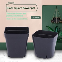 Fournitures de jardinage, petit pot carré noir pour plantes succulentes, plastique recyclé, économie d'eau, respirant