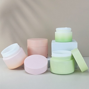 Emballage cosmétique pour soins de la peau, pot en céramique en verre givré vert mat rose, vide, pour crème pour les yeux, le visage et les mains, 30g, 50g, 60g, 100g - Product Image 1